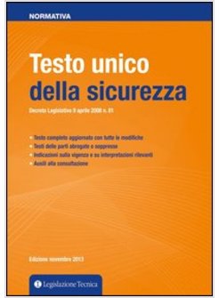 TESTO UNICO DELLA SICUREZZA