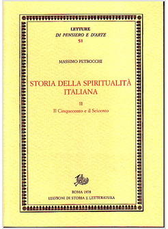 STORIA DELLA SPIRITUALITA' ITALIANA II