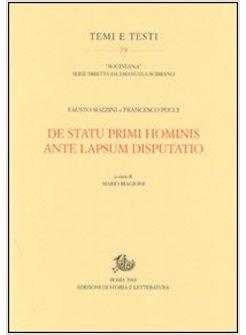 DE STATU PRIMI HOMINIS ANTE LAPSUM DISPUTATIO