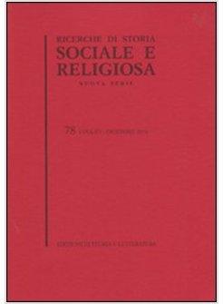 RICERCHE DI STORIA SOCIALE E RELIGIOSA 78