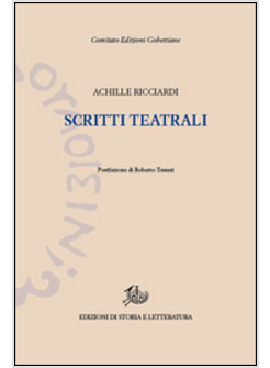 SCRITTI TEATRALI