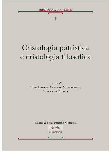 CRISTOLOGIA PATRISTICA E CRISTOLOGIA FILOSOFICA