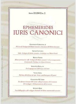 EPHEMERIDES IURIS CANONICI (2013)