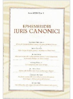 EPHEMERIDES IURIS CANONICI (2014). VOL. 2