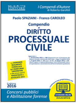 COMPENDIO DI DIRITTO PROCESSUALE CIVILE. CON ESPANSIONE ONLINE