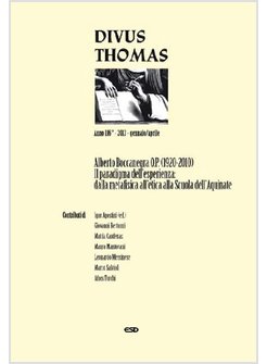 DIVUS THOMAS (2013). VOL. 1: ALBERTO BOCCANEGRA.