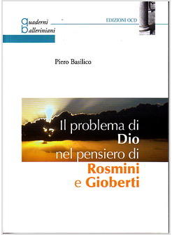 PROBLEMA DI DIO NEL PENSIERO DI ROSMINI E GIOBERTI