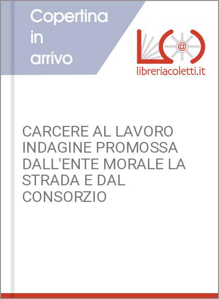 CARCERE AL LAVORO INDAGINE PROMOSSA DALL'ENTE MORALE LA STRADA E DAL CONSORZIO