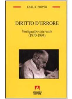 DIRITTO D'ERRORE VENTIQUATTRO INTERVISTE (1970-1994)