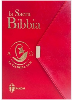 LA SACRA BIBBIA. LA VIA DELLA PACE. ROSSA CON BOTTONCINO