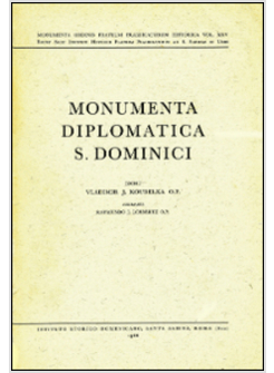 MONUMENTA DIPLOMATICA S. DOMINICI