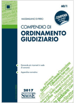 COMPENDIO DI ORDINAMENTO GIUDIZIARIO