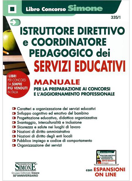 ISTRUTTORE DIRETTIVO E COORDINATORE PEDAGOGICO DEI SERVIZI EDUCATIVI. MANUALE