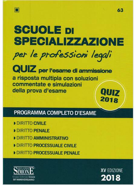 SCUOLE DI SPECIALIZZAZIONE PER LE PROFESSIONI LEGALI