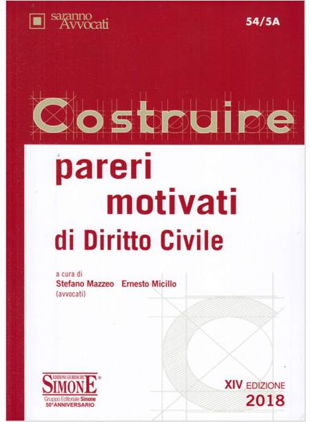 COSTRUIRE PARERI MOTIVATI DI DIRITTO CIVILE