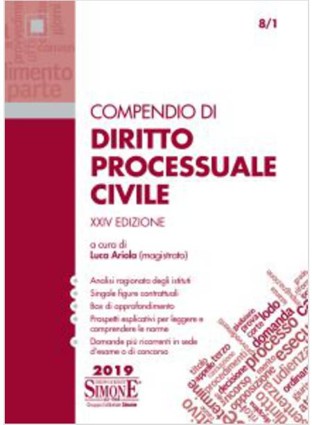 COMPENDIO DI DIRITTO PROCESSUALE CIVILE XXIV EDIZIONE