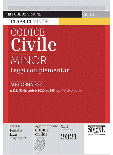 CODICE CIVILE MINOR 2021