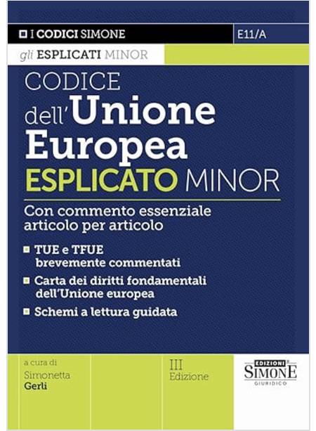 CODICE DELL'UNIONE EUROPEA ESPLICATO MINOR