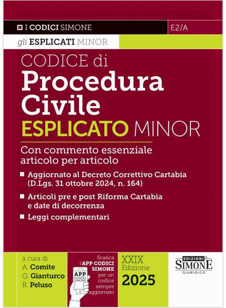 CODICE DI PROCEDURA CIVILE ESPLICATO. EDIZ. MINOR. CON APP CODICISIMONE