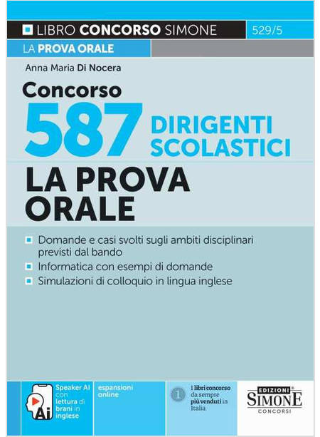 CONCORSO 587 DRIGENTI SCOLASTICI LA PROVA ORALE