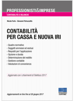 CONTABILITA' PER CASSA E NUOVA IRI