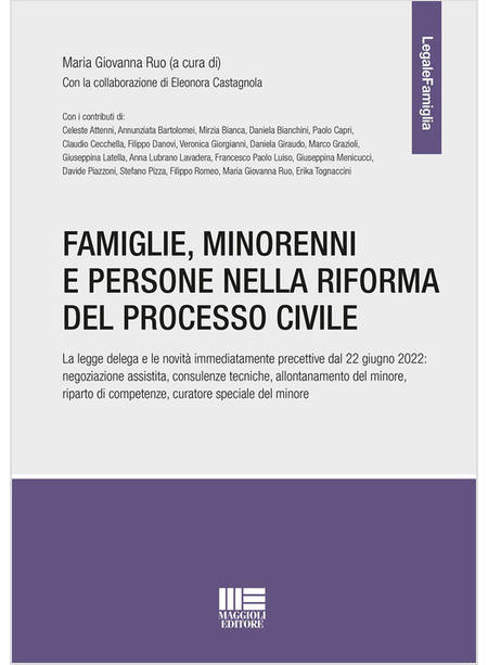 FAMIGLIE, MINORENNI E PERSONE NELLA RIFORMA DEL PROCESSO CIVILE