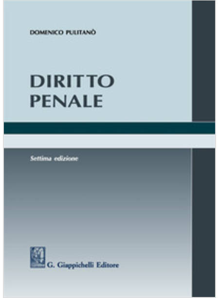 DIRITTO PENALE 7 EDIZIONE