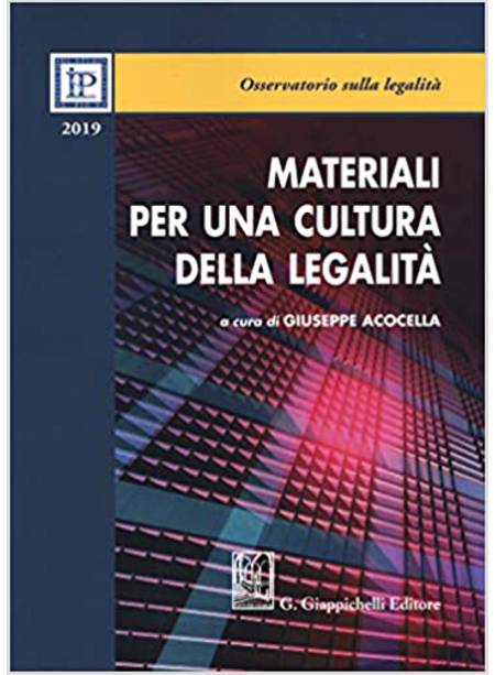 MATERIALI PER UNA CULTURA DELLA LEGALITA'