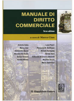 Manuale di diritto commerciale - Libro Giappichelli 2023