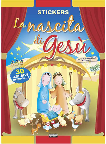 LA NASCITA DI GESU' CON 30 ADESIVI REMOVIBILI