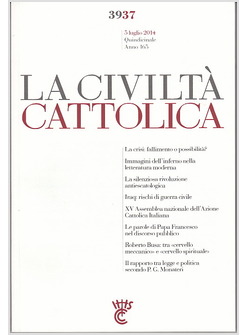 LA CIVILTA' CATTOLICA 3937 5 LUGLIO 2014