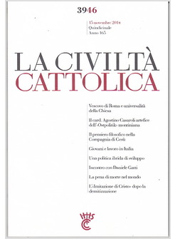 LA CIVILTA' CATTOLICA 3946 15 NOVEMBRE 2014