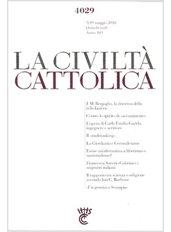 LA CIVILTA' CATTOLICA 4029  5/19 MAGGIO 2018