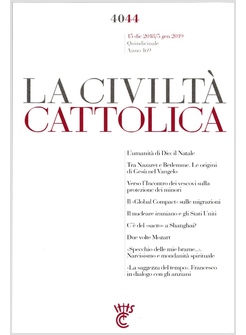 LA CIVILTA' CATTOLICA 4044 15 DIC 2018/5 GEN 2019