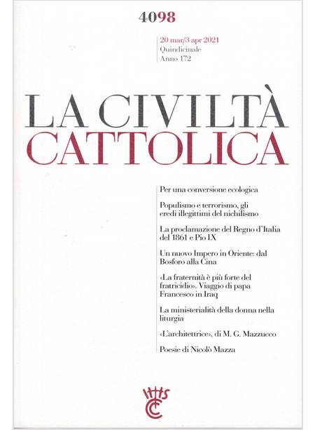 LA CIVILTA' CATTOLICA 4098 20 MAR/3 APR 2021