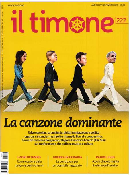 IL TIMONE 222 NOVEMBRE 2022 LA CANZONE DOMINANTE